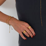 Daisy Bloom Pastel Justerbar Ring 18K Guldbelagt - BY CARA