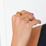 Daisy Bloom Pastel Justerbar Ring 18K Guldbelagt - BY CARA