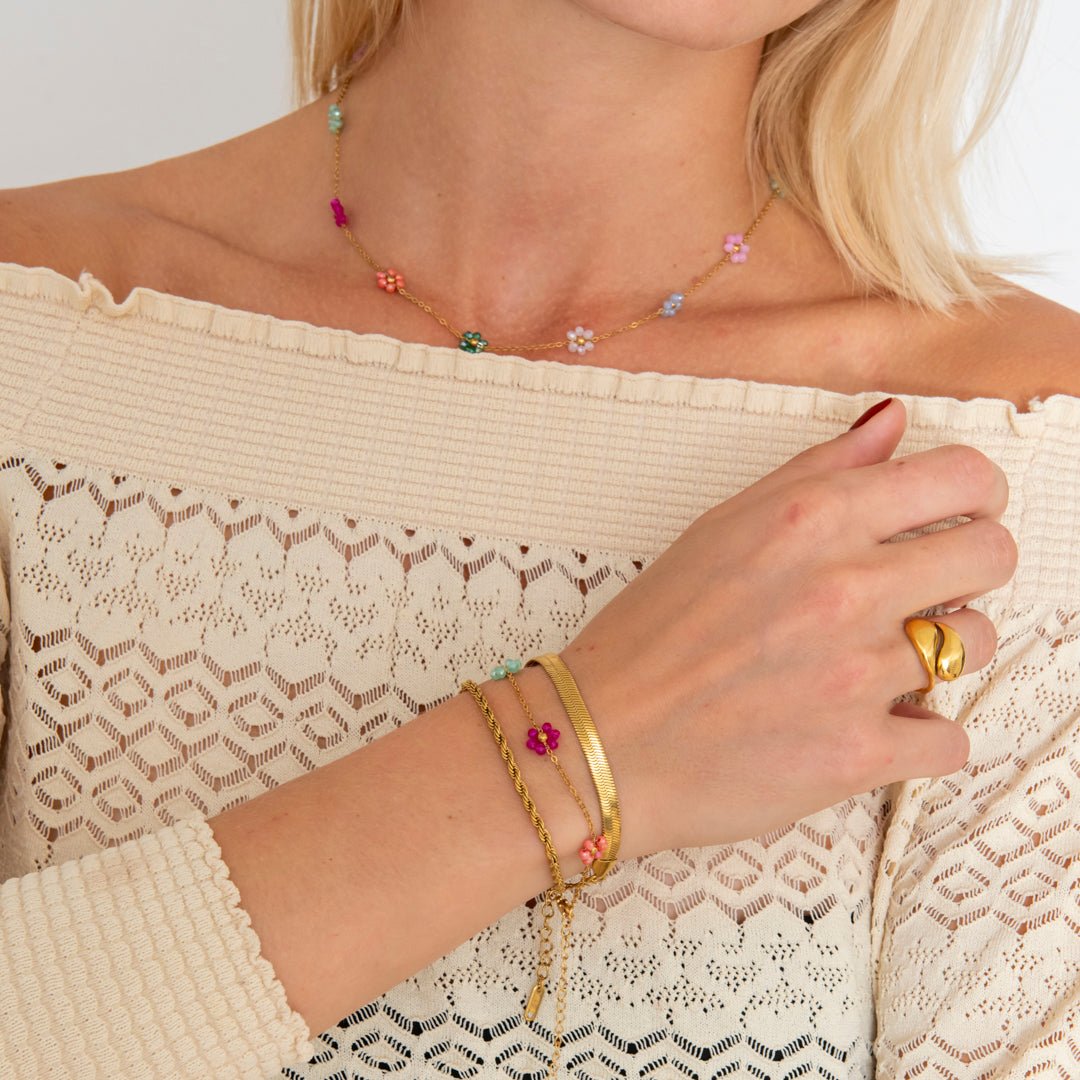 Daisy Pastel Armbånd 18K Guldbelagt - BY CARA