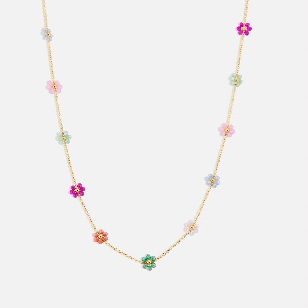 Daisy Pastel Halskæde 18K Guldbelagt - BY CARA