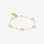 Daisy White Armbånd 18K Guldbelagt - BY CARA