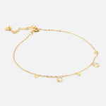 Dewdrop Ankelkæde 18K Guldbelagt - BY CARA