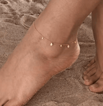 Dewdrop Ankelkæde 18K Guldbelagt - BY CARA