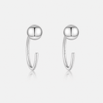 Dome Half Hoops 925 silver 8.5 mm