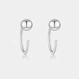Dome Half Hoops 925 silver 8.5 mm