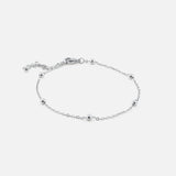 Dot Ankelkæde Sølvfarvet