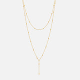 Dot Layers Necklace 18K gold-plated