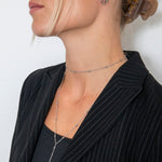 Dot Layers Halskæde Sølvfarvet - BY CARA