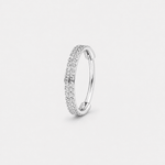 Double Crystal Pavé Ring silver-coloured 8 mm