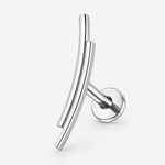 Double Curve Labret silver-coloured - BY CARA