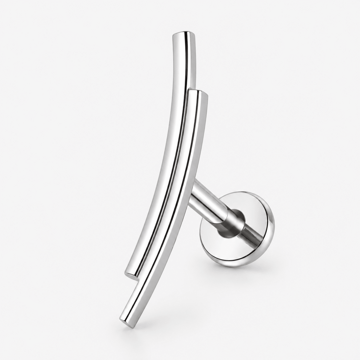 Double Curve Labret silver-coloured - BY CARA