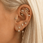 Double Marquise Drop Labret guldfarvet - BY CARA