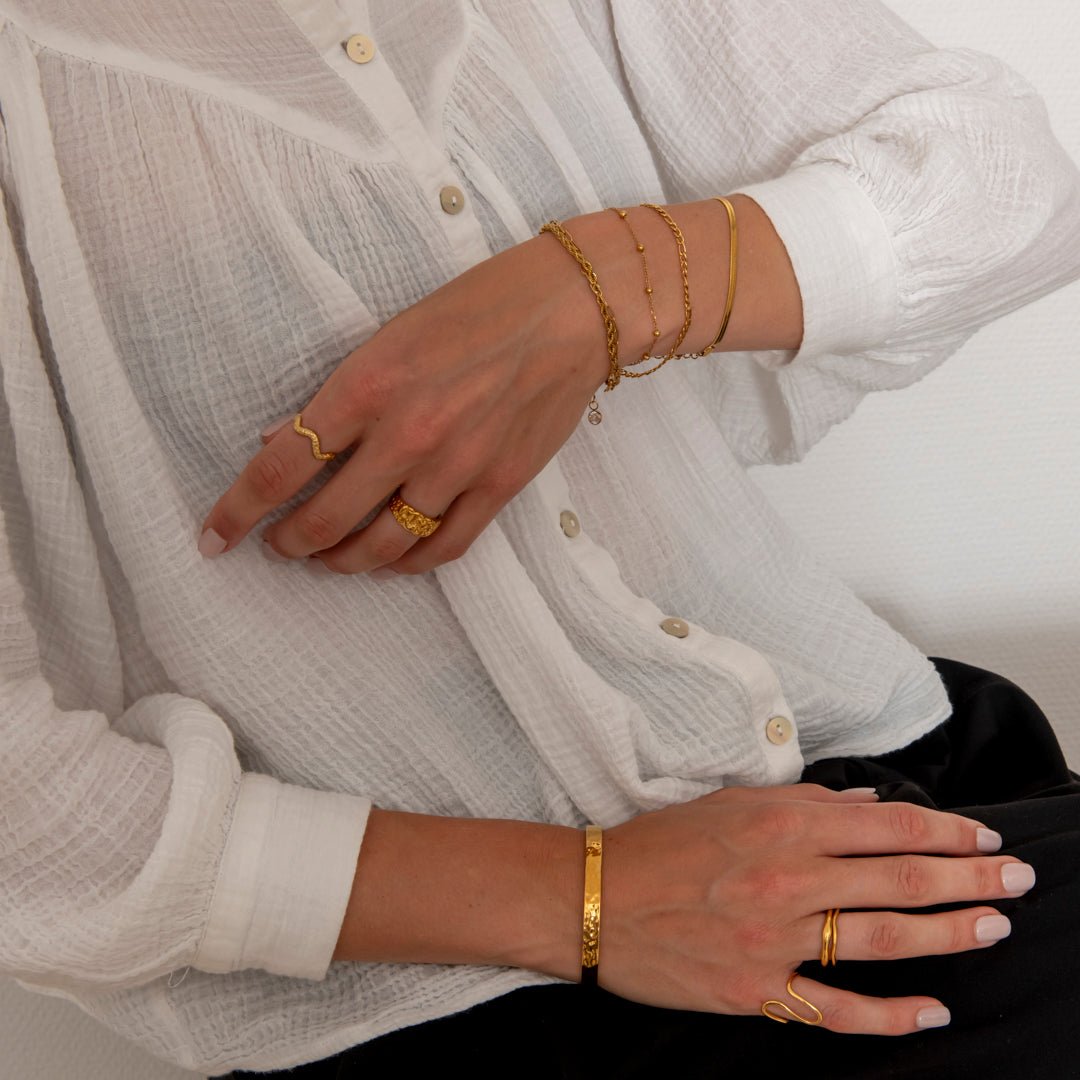 Drift Ring 18K Guldbelagt 1 mm - BY CARA