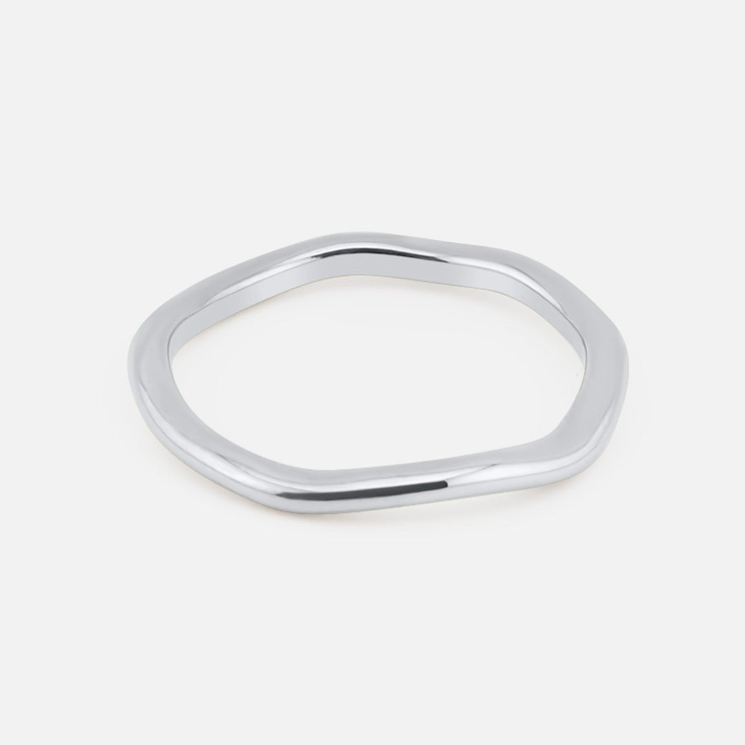 Drift Ring Sølvfarvet 1 mm - BY CARA