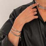 Drift Ring Sølvfarvet 1 mm - BY CARA