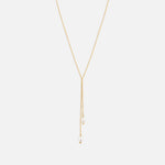 Duo Pearl Halskæde 18K Guldbelagt - BY CARA