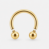 Elara Ball Horseshoe guldfarvet 8 mm