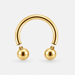 Elara Ball Horseshoe guldfarvet 8 mm - BY CARA