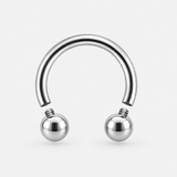 Elara Ball Horseshoe sølvfarvet 8 mm