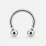 Elara Ball Horseshoe sølvfarvet 8 mm - BY CARA