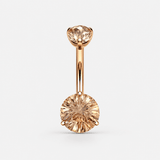 Elara Crystal Champagne 5/8 mm Navel Piercing gold-coloured
