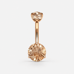 Elara Crystal Champagne 5/8 mm Navel Piercing gold-coloured - BY CARA