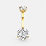 Elara Crystal Clear 5/8 mm Navel Piercing gold-coloured - BY CARA