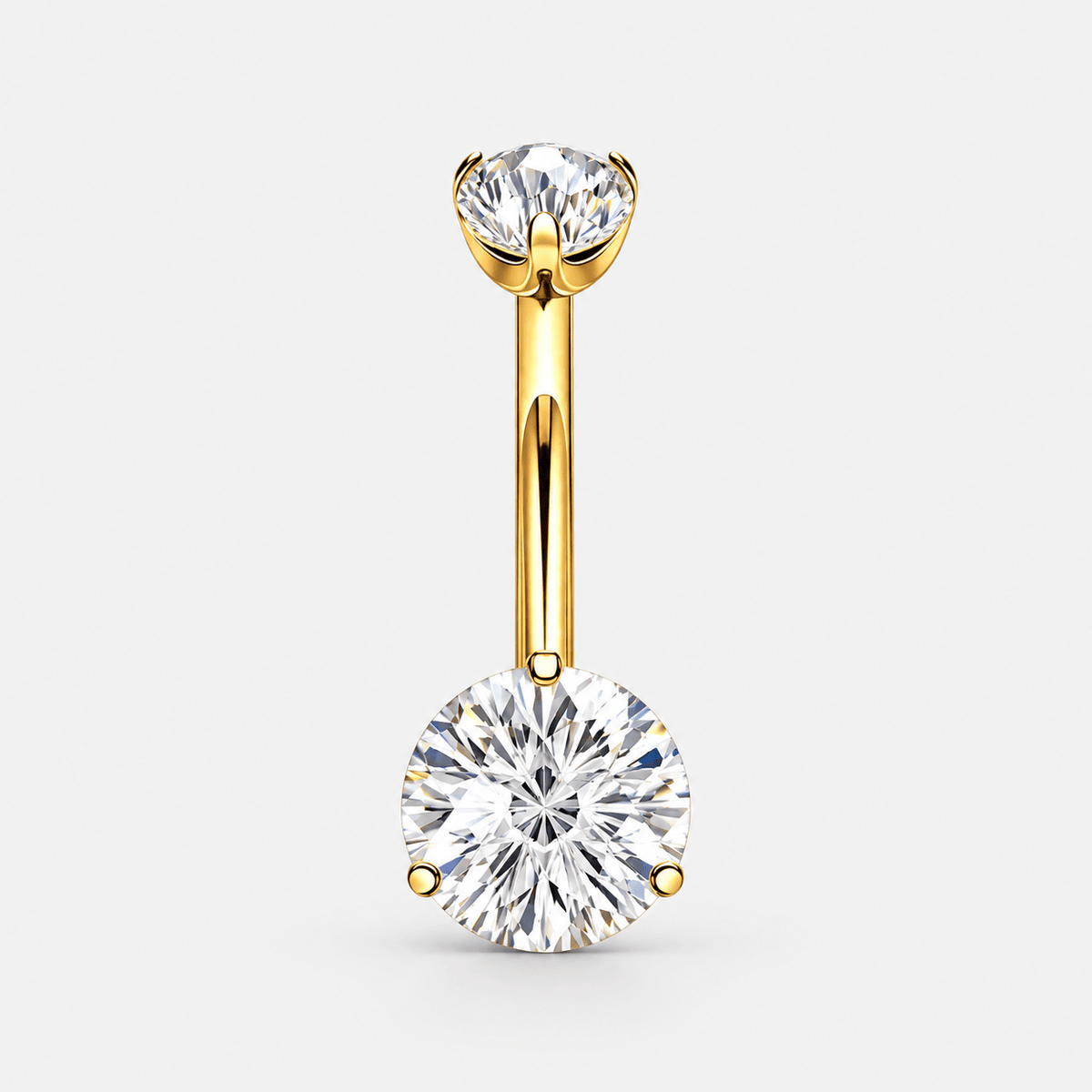 Elara Crystal Clear 5/8 mm Navel Piercing gold-coloured - BY CARA