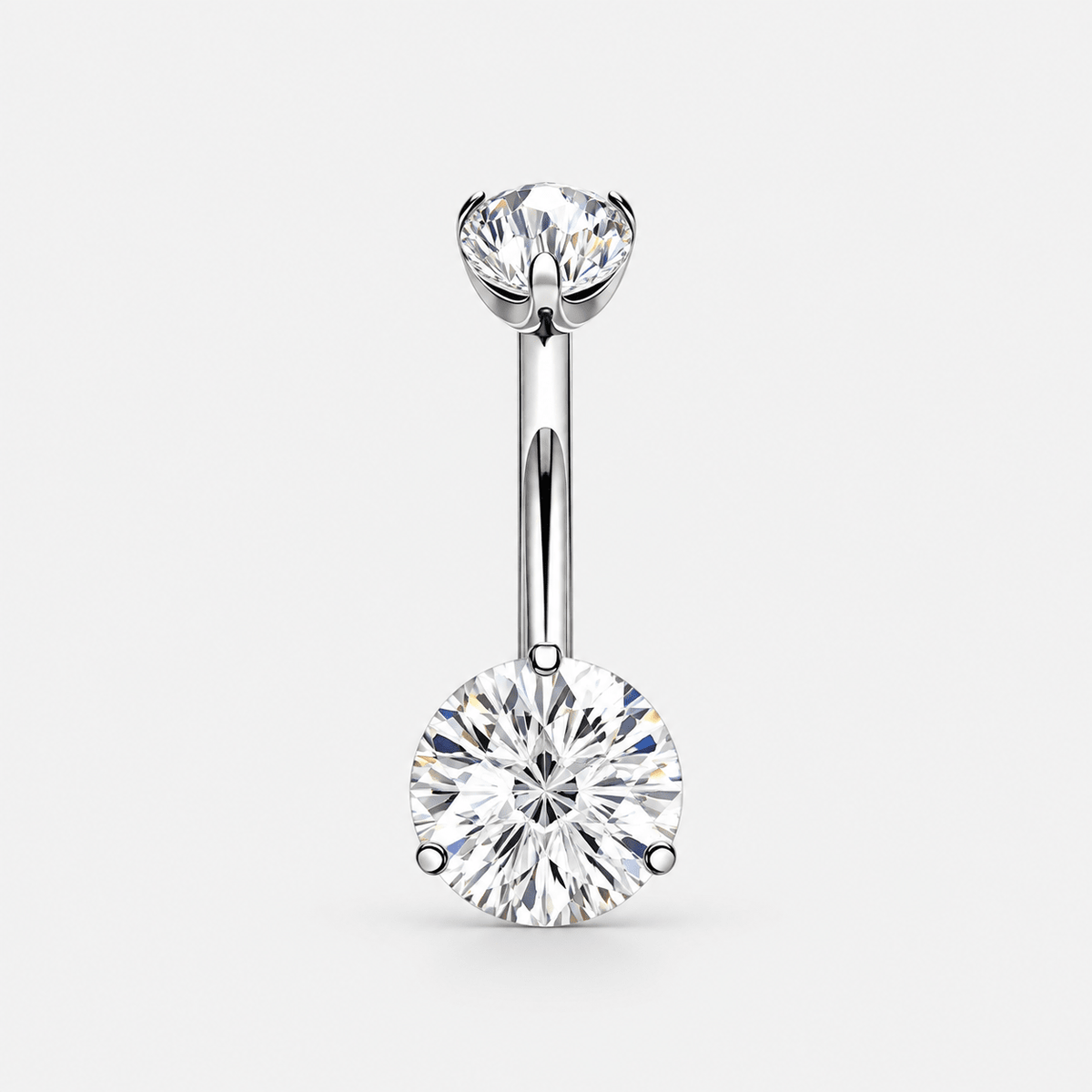 Elara Crystal Clear 5/8 mm Navel Piercing silver-coloured - BY CARA