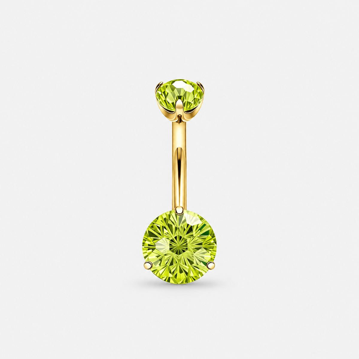 Elara Crystal Green 5/8 mm Navel Piercing gold-coloured - BY CARA