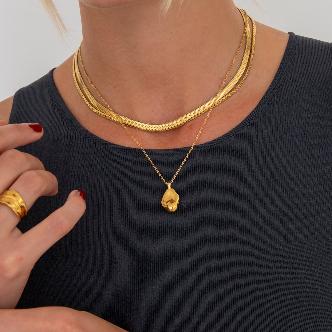 Elara Halskæde 18K Guldbelagt - BY CARA