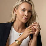 Elara Heart Drop Halskæde 18K Guldbelagt - BY CARA