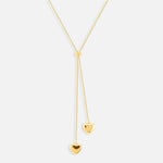 Elara Heart Drop Halskæde 18K Guldbelagt - BY CARA