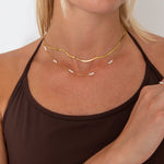 Elara Pearl Halskæde 18K Guldbelagt - BY CARA