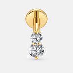 Elara Twin Spark Labret guldfarvet - BY CARA