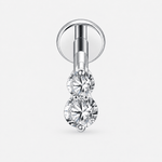 Elara Twin Spark Labret silver-coloured - BY CARA