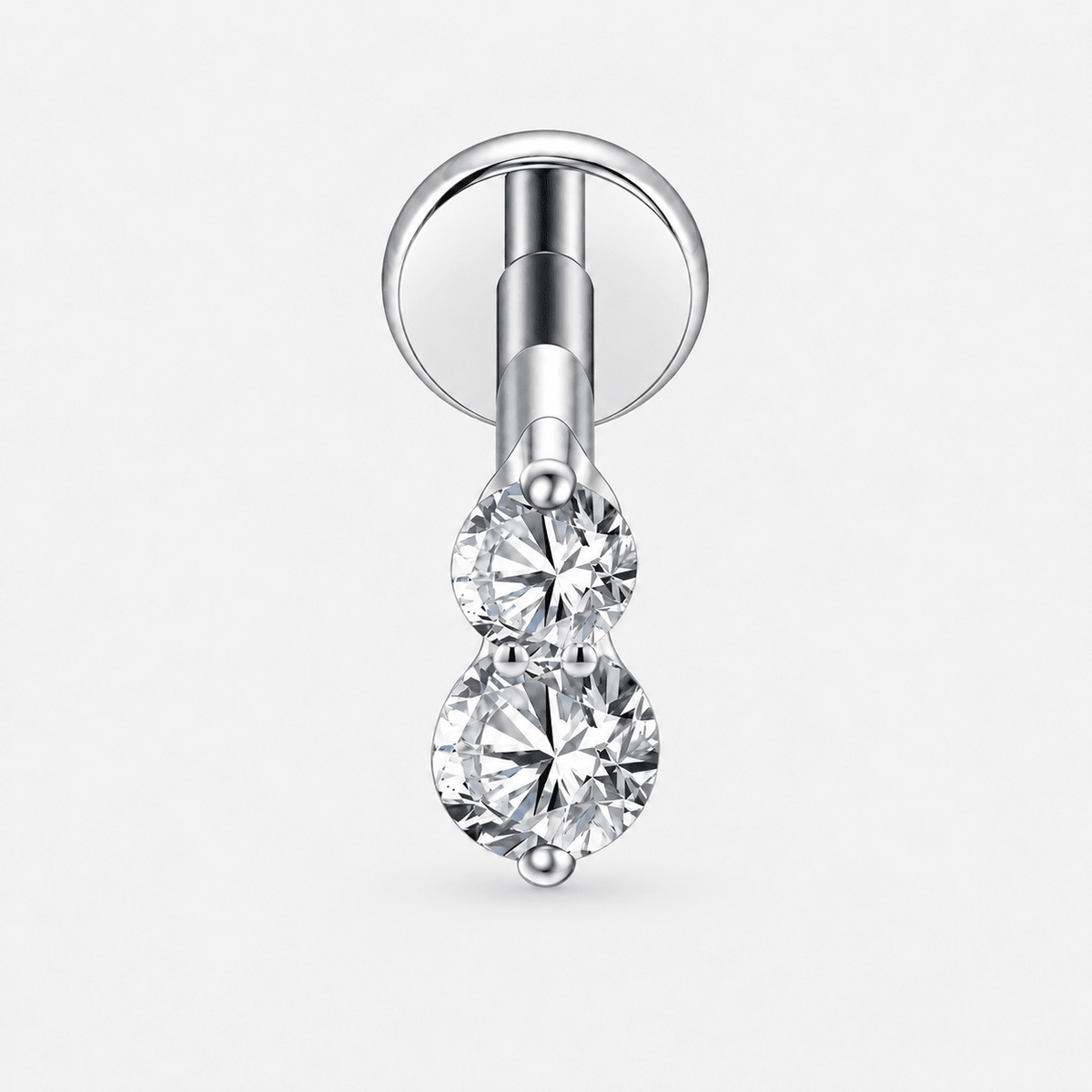 Elara Twin Spark Labret silver-coloured - BY CARA