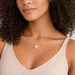 Elodie Heart Halskæde Sølvfarvet - BY CARA