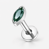 Elowen Agate Labret silver-coloured
