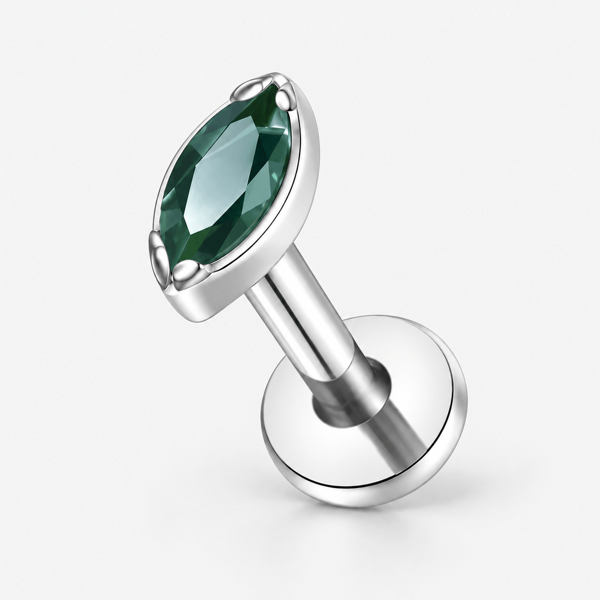 Elowen Agate Labret silver-coloured - BY CARA