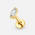 Elowen Clear Labret gold-coloured - BY CARA