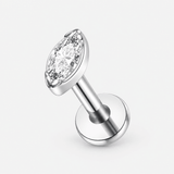 Elowen Clear Labret silver-coloured