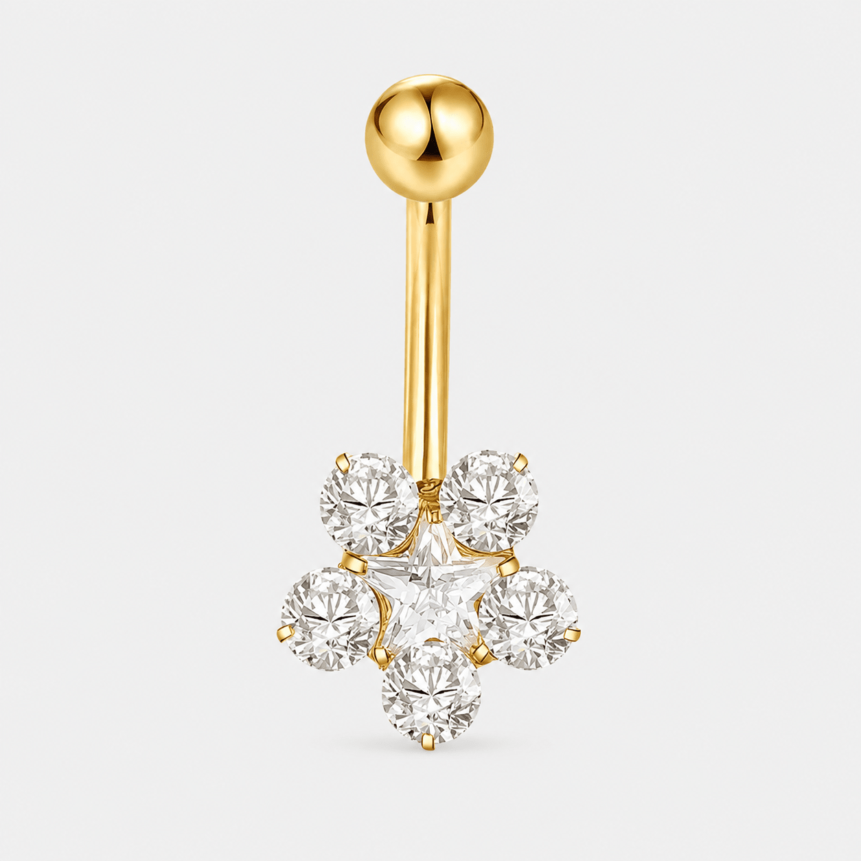 Estelle Bloom Navlepiercing guldfarvet - BY CARA
