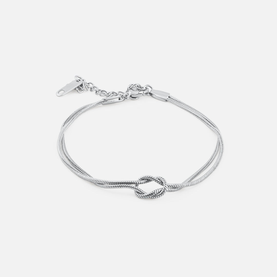 Eternal Knot Armbånd Sølvfarvet - BY CARA