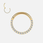 Eternity Side Sparkle Clicker Ring guldfarvet 12 mm - BY CARA