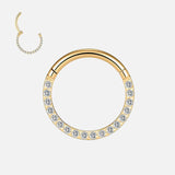 Eternity Side Sparkle Clicker Ring guldfarvet 12 mm