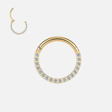 Eternity Side Sparkle Clicker Ring guldfarvet 8 mm