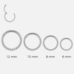 Eternity Side Sparkle Clicker Ring sølvfarvet 6 mm - BY CARA