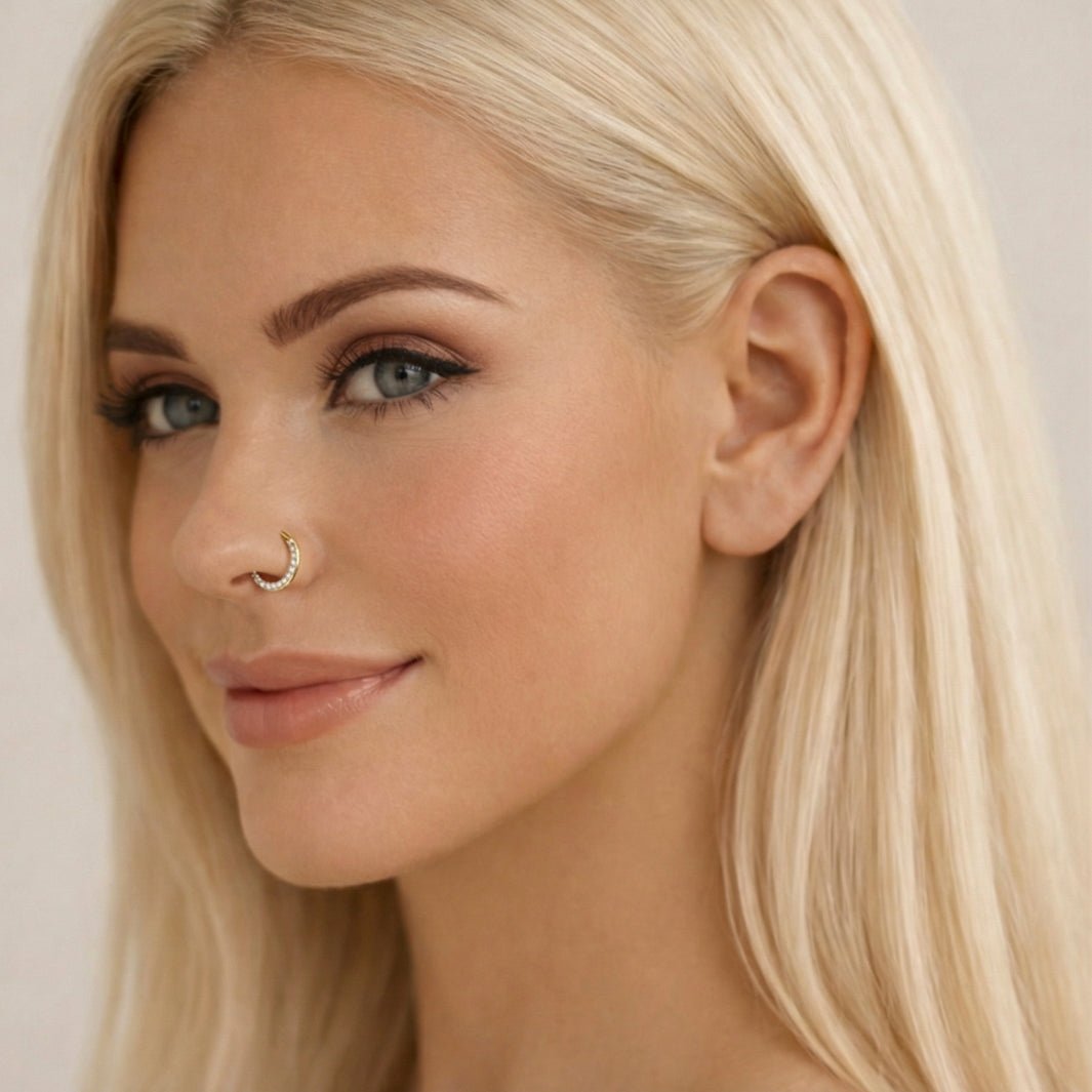 Eternity Side Sparkle Clicker Ring sølvfarvet 6 mm - BY CARA