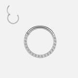 Eternity Side Sparkle Clicker Ring sølvfarvet 8 mm